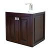 24 Inch W x 18 Inch D Solid Wood Framed Wall Hung Vanity with Soft-close Doors in Tobacco Finish