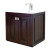 24 Inch W x 18 Inch D Solid Wood Framed Wall Hung Vanity with Soft-close Doors in Tobacco Finish