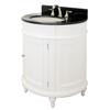 30 Inch W x 20 Inch D Solid Wood Framed Vanity Base in White Finish