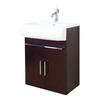 24 Inch W x 13 Inch D Solid Wood Wall Hung Vanity with Soft-close Doors in Walnut Finish