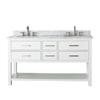 Brooks 60 In. Vanity Cabinet Only in White
