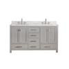 Modero 60 In. Double Vanity Cabinet Only in Chilled Gray