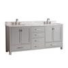 Modero 72 In. Double Vanity Cabinet Only in Chilled Gray