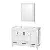 Sheffield 48 In. Vanity Cabinet with Medicine Cabinet in White