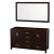 Sheffield 59 In. Double Vanity Cabinet with 58 In. Mirror in Espresso