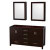 Sheffield 59 In. Double Vanity Cabinet with Medicine Cabinets in Espresso