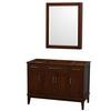 Hatton 47 In. Vanity with Mirror Medicine Cabinet in Dark Chestnut