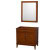 Hatton 35 In. Vanity with Mirror Medicine Cabinet in Light Chestnut