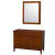 Hatton 47 In. Vanity with Mirror Medicine Cabinet in Light Chestnut