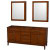 Hatton 71 In. Vanity with Mirror Medicine Cabinet in Light Chestnut