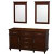 Berkeley 60 In. Vanity Cabinet with Mirror in Dark Chestnut
