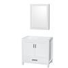 Sheffield 35 In. Vanity Cabinet with Medicine Cabinet in White