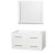 Centra 42 In. Single Vanity in White and No Top and No Sink and 36 In. Mirror