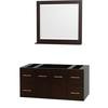 Centra 48 In. Single Vanity in Espresso and No Top and No Sink and 36 In. Mirror