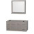 Centra 48 In. Single Vanity in Gray Oak and No Top and No Sink and 36 In. Mirror