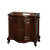 Edinburgh 36 In. Single Vanity in Cherry and No Top and No Sink and 24 In. Mirror
