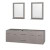 Centra 72 In. Double Vanity in Gray Oak and No Top and No Sinks and 24 In. Mirrors
