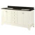 Ferngate Field 60 In. White Vanity with Black Granite Top and Under Mount Rectangular Sinks