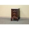 Wright 20 In. Marble Top Side Chest Cabinet in Medium Walnut