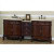 Ashby 82-7/10 In. W X 23-6/10 In. D X 36 In. H Double Vanity in Walnut with Marble Vanity Top in Cream