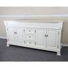 72 In Double Sink Vanity in Cream White with Marble Top in Cream