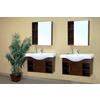 Urban D 81 In. Double Vanity in Walnut with Ceramic Vanity Top in White-Discontinued