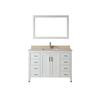 Jackie 48 White / Beige Ensemble with Mirror and Faucet