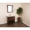 30 In. Single Sink Vanity in Sable Walnut with Marble Top in White
