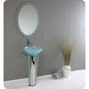 Vitale Modern Glass Bathroom Vanity With Mirror