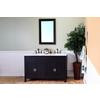 Elite 60 In. W X 36 In. H Vanity In Ebony with Marble Vanity Top in White