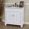 Estate Wh 36 In. Single Vanity in White with Marble Vanity Top in White