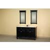 Cardiff Tr 62 In. Double Vanity In Ebony with Marble Vanity Top in Travertine