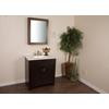 32 In. Single Sink Vanity in Sable Walnut with Marble Top in White