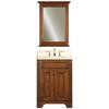 Spain 24 Inches Vanity in Classic Golden Straw with Marble Vanity Top in Sahara and Matching Mirror (Faucet not included)