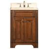 Spain 24 Inches Vanity in Classic Golden Straw with Marble Vanity Top in Beige (Faucet not included)