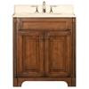 Spain 30 Inches Vanity in Classic Golden Straw with Marble Vanity Top in Beige (Faucet not included)