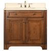 Spain 36 Inches Vanity in Classic Golden Straw with Marble Vanity Top in Beige (Faucet not included)