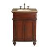 26 Inches Prince Single Sink Vanity with Travertine Marble Top (Faucet not included)