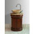 23 Inches Edwina Single Sink Vanity with Travertine Marble Top (Faucet not included)