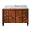 Brentwood 49 Inch Vanity with Carrera White Marble Top in New Walnut Finish (Faucet not included)