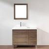 Ginza 42 Smoked Ash Vanity Ensemble with Mirror and Faucet