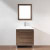 Ginza 28 Smoked Ash Vanity Ensemble with Mirror and Faucet