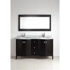 Bridgeport 60 Espresso Double Vanity Ensemble with Mirror and Faucets
