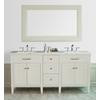 Christine 72 Inch W x 22.5 in D x 36 Inch H Double Sink Vanity with White Marble Top and Mirror