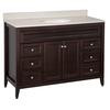Brisbane 48.5 inches Vanity in Chocolate with ColorPoint Vanity Top in Maui