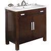 36 Inch W x 20 Inch D Vanity Set with Biscuit Ceramic Top for Single Hole Faucet in Cherry