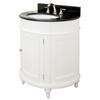 30 Inch W x 21 Inch D Vanity Set with Black Granite Top for 8 Inch o.c. Faucet in White Finish
