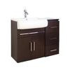 36 Inch W x 18 Inch D Modular Vanity and White Ceramic Top for Single Hole Faucet Installation in Walnut