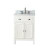 Hamilton 24 In. Vanity in French White with Marble Vanity Top in Carrera White