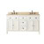 Hamilton 60 In. Vanity in French White with Marble Vanity Top in Gala Beige
